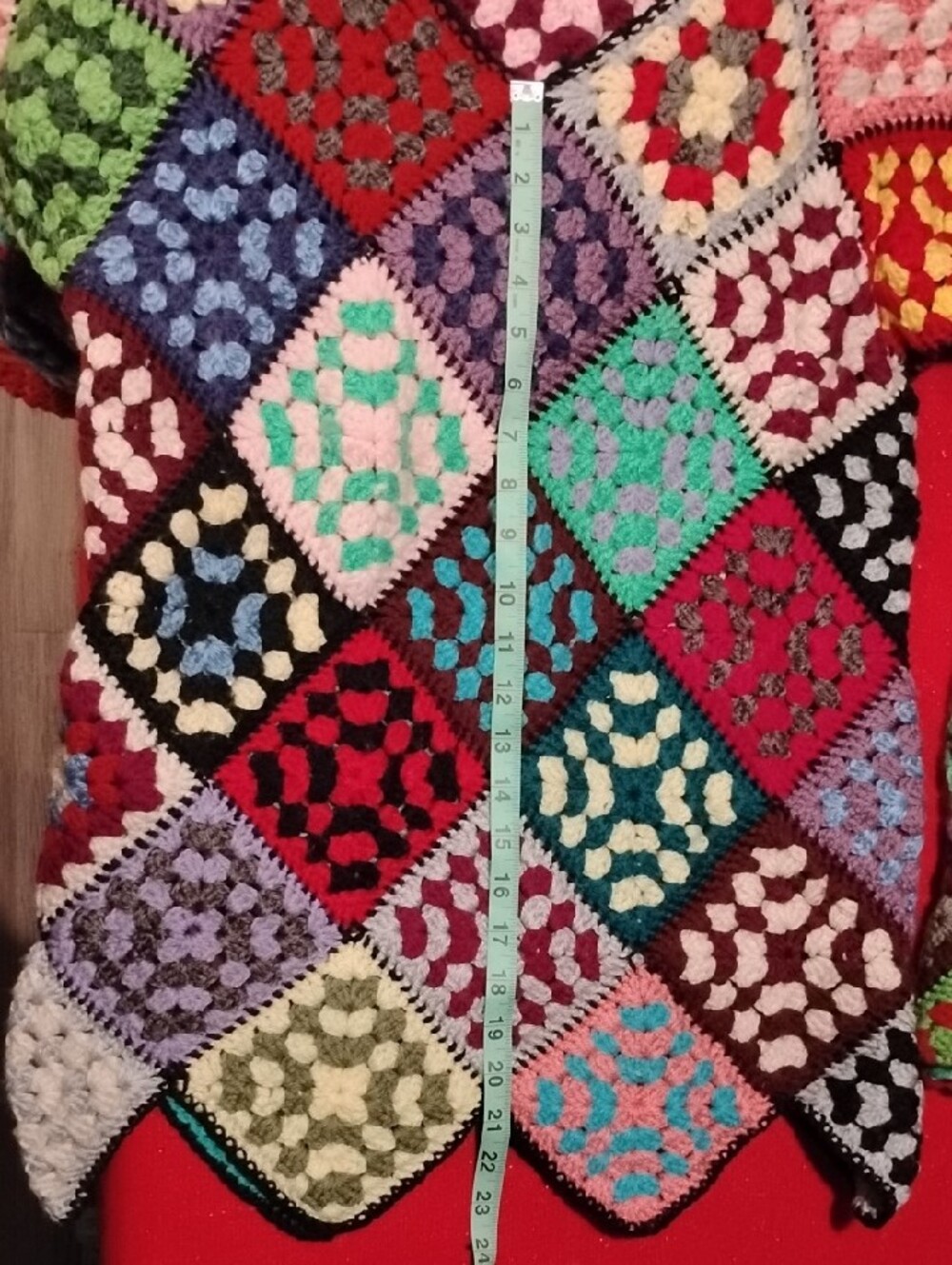 Multicolor Patchwork Crochet Sweater Tunic - Women - Picture 7 of 12